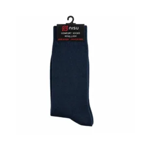 Nisu Plain Dress Socks Navy Blue